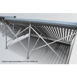 Konstrukce rovné střechy pro kolektor Westech 58/1800A 20 trubic